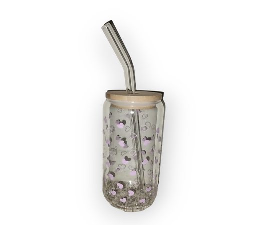 Purple heart Libbey Glass Cup
