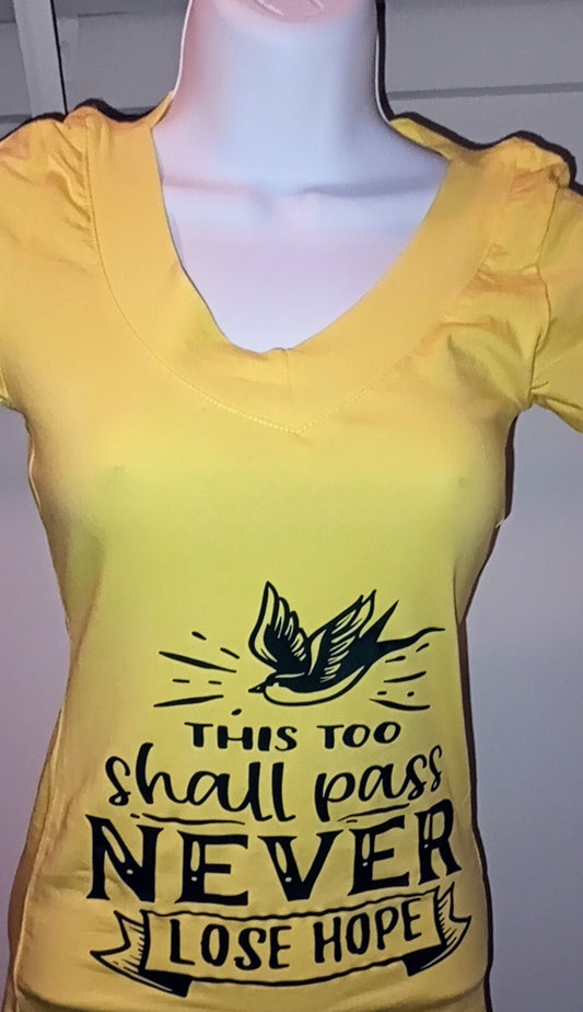 This Too Shall Pass V Neck Bella Canvas T-Shirt