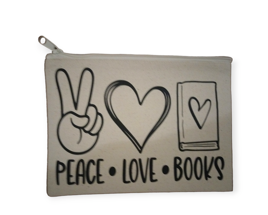 Read: Peace Love Books Canvas Bag