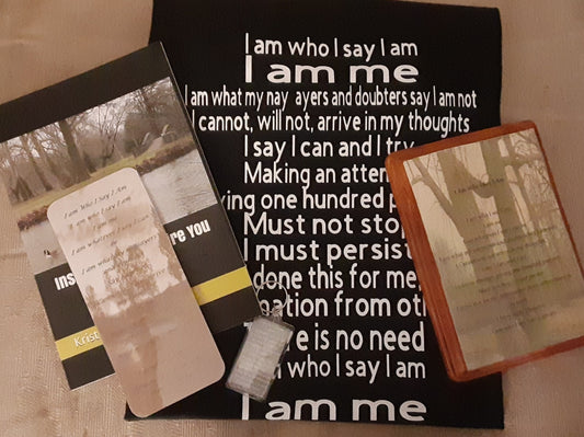 I Am Who I Say I Am Bundle (T-Shirt, Book, Bookmark, plaque and keychain)
