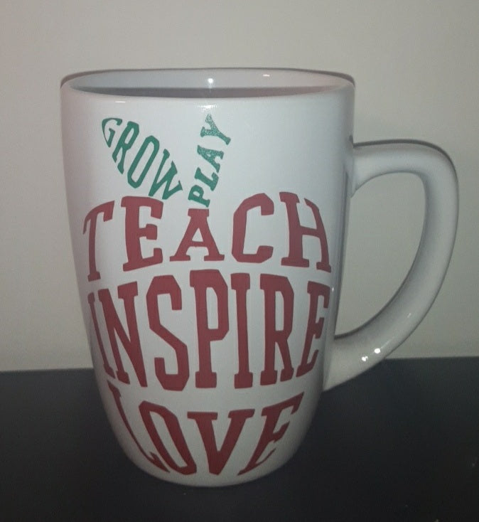 Teach Inspire Love Apple Mug