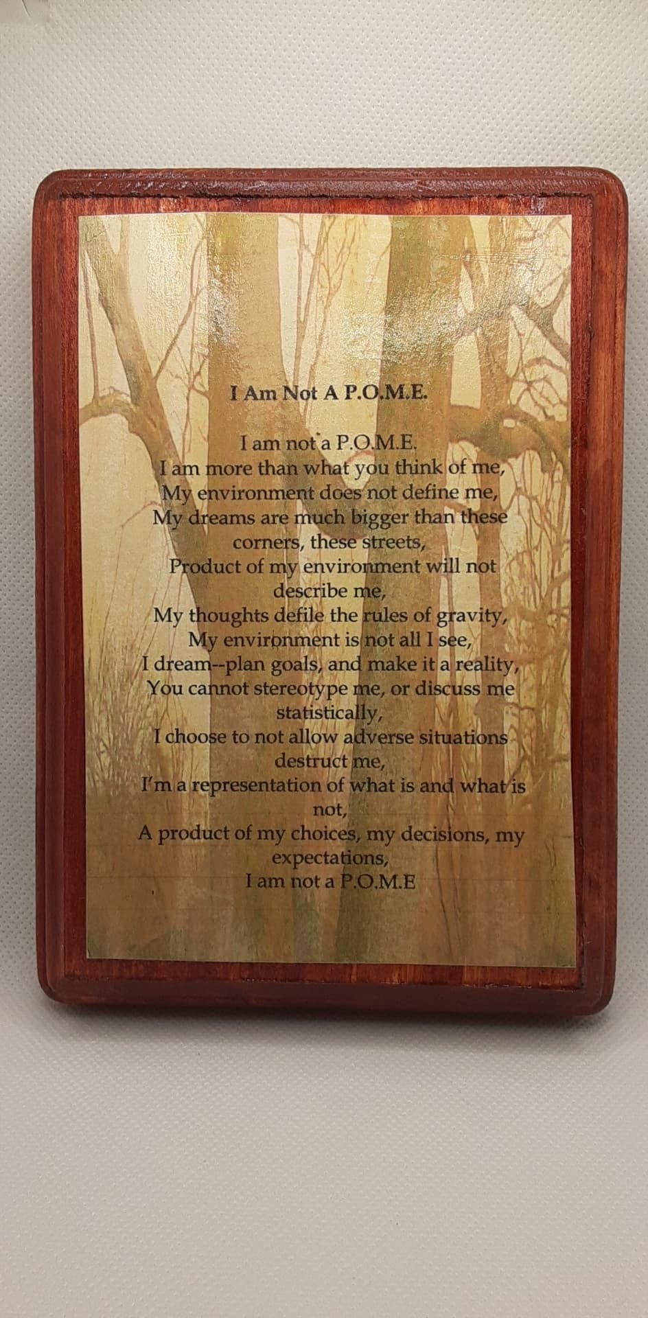 I Am Not A P.O.M.E. Inspirational Plaque