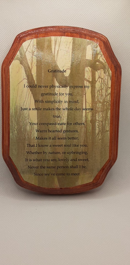 Gratitude Inspirational Plaque